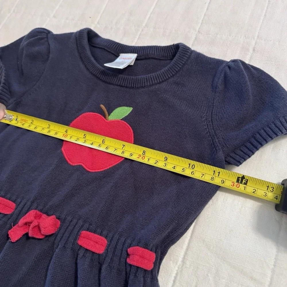 Gymboree Girls Apple Sweater Dress -‎ 5T Classroom Cutie First Day Of School